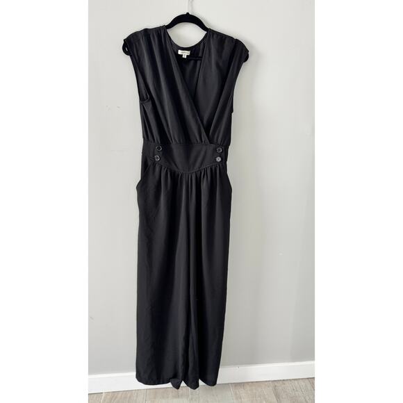 Max Studio Black Sleeveless Wide-Leg Jumpsuit – Size M - Picture 1 of 3